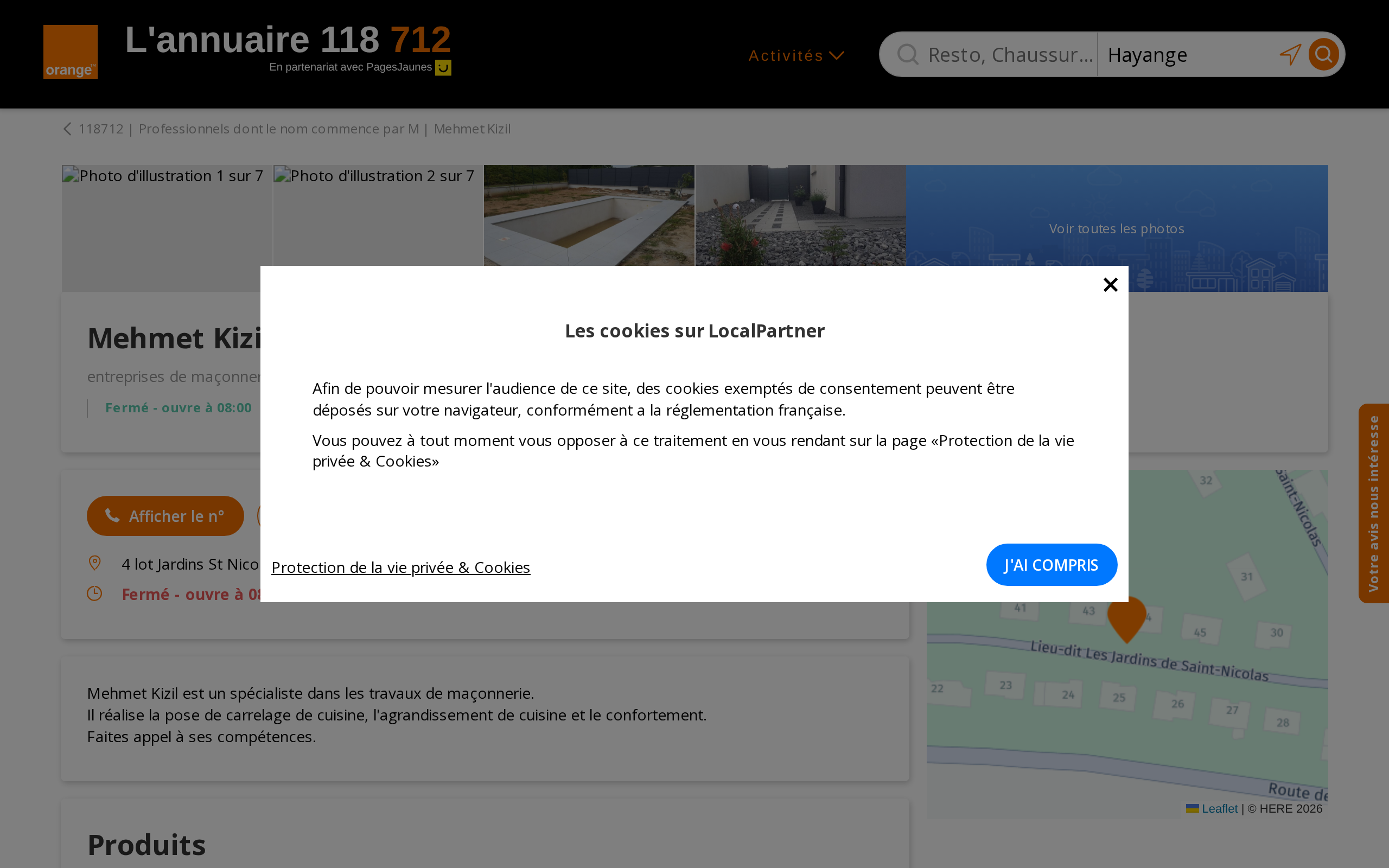 Aperçu du site Mehmet Kizil