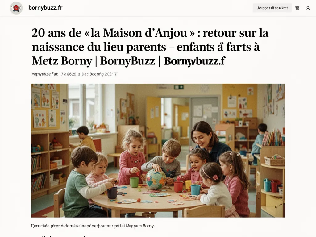 20 ans de « la Maison d’Anjou » : retour sur la naissance du lieu parents – enfants à Metz Borny | BornyBuzz