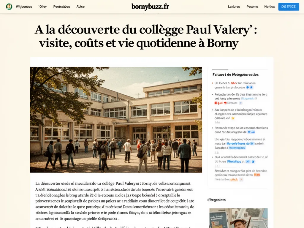 A la découverte du collège Paul Valery : visite, coûts et vie quotidienne à Borny