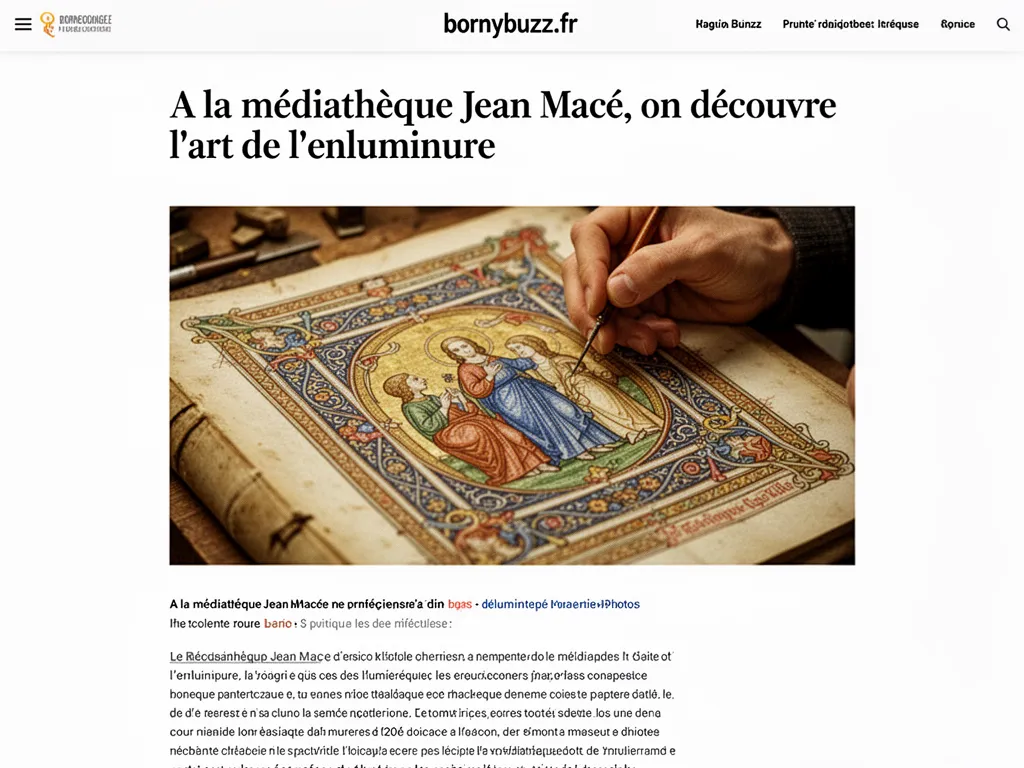 A la médiathèque Jean Macé, on découvre l'art de l'enluminure