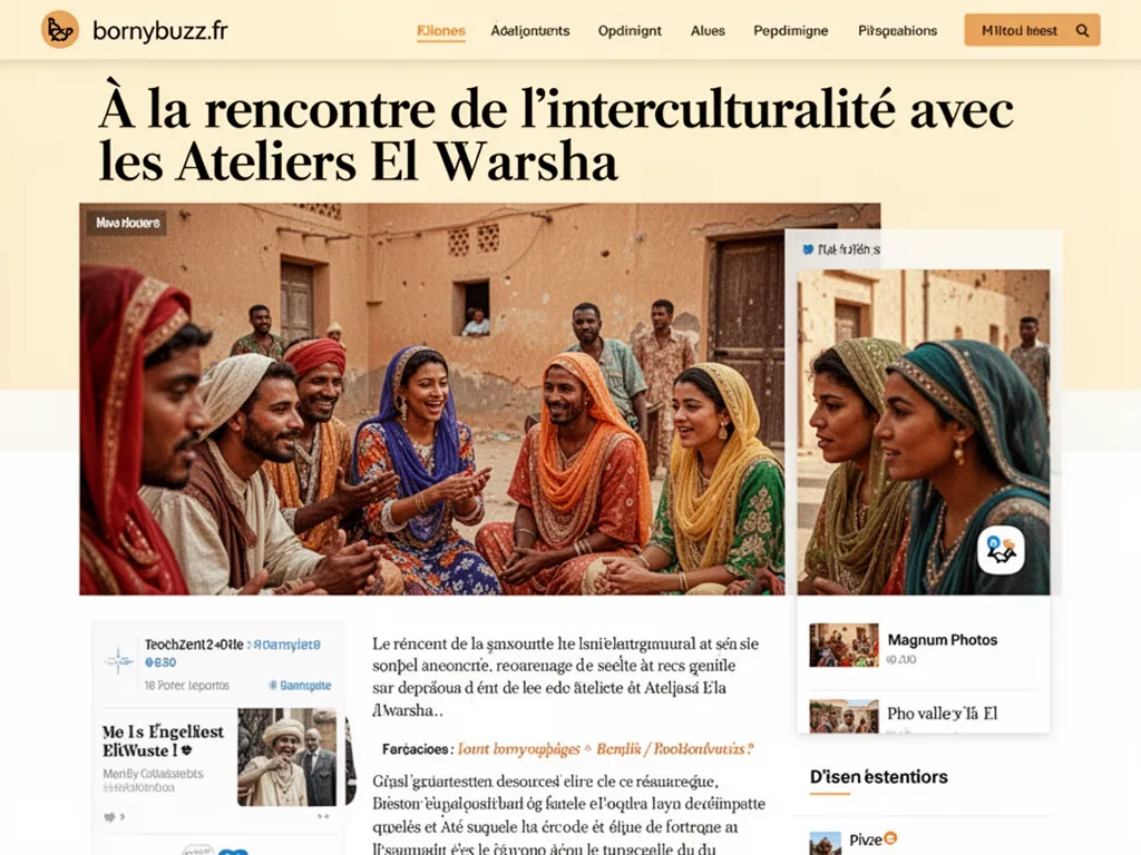 Groupe de participants aux ateliers El Warsha en pleine improvisation théâtrale dans la salle polyvalente de l'Agora de Borny.