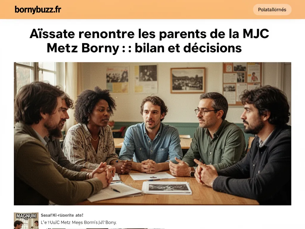 Aïssate rencontre les parents de la MJC Metz Borny : bilan et décisions