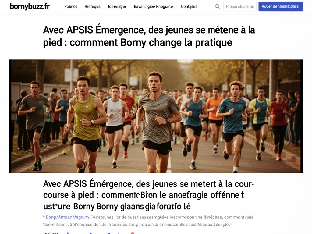Avec APSIS Émergence, des jeunes se mettent à la course à pied : comment Borny change la pratique
