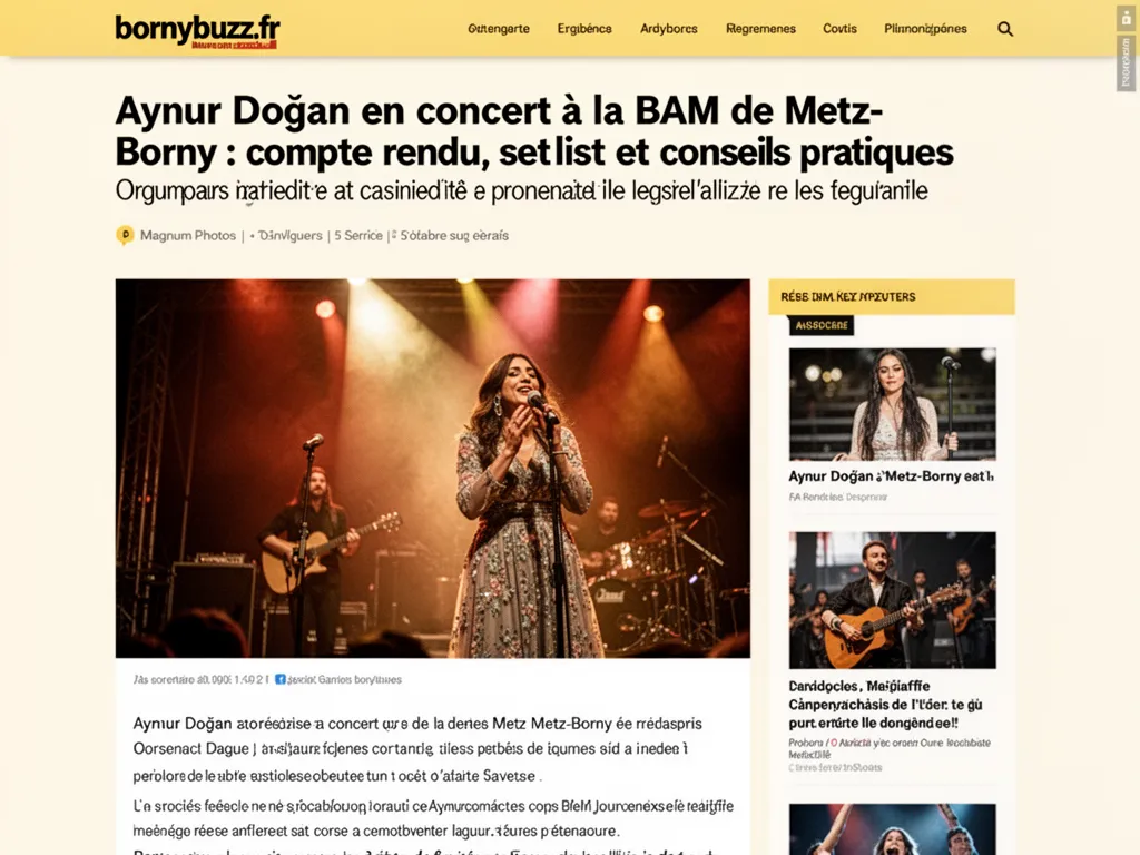 Aynur Doğan en concert à la BAM de Metz-Borny : compte rendu, setlist et conseils pratiques