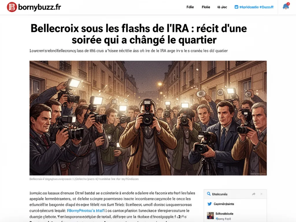 Bellecroix sous les flashs de l'IRA : récit d'une soirée qui a changé le quartier