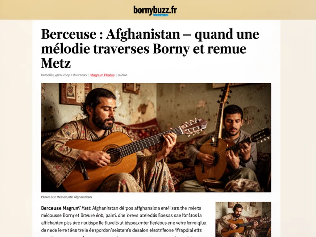 Berceuse : Afghanistan : quand une mélodie traverse Borny et remue Metz