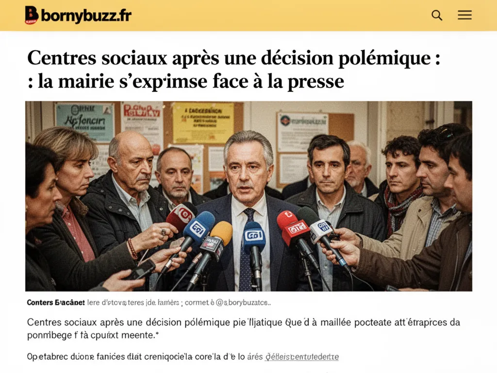Centres sociaux après une décision polémique : la mairie s'exprime face à la presse