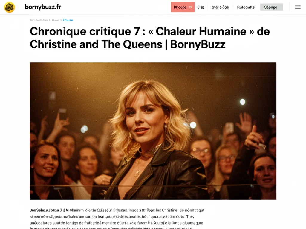 Chronique critique 7 : « Chaleur Humaine » de Christine and The Queens | BornyBuzz
