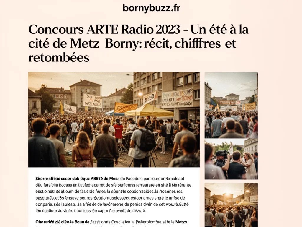 Concours ARTE Radio 2023 - Un été à la cité de Metz Borny : récit, chiffres et retombées