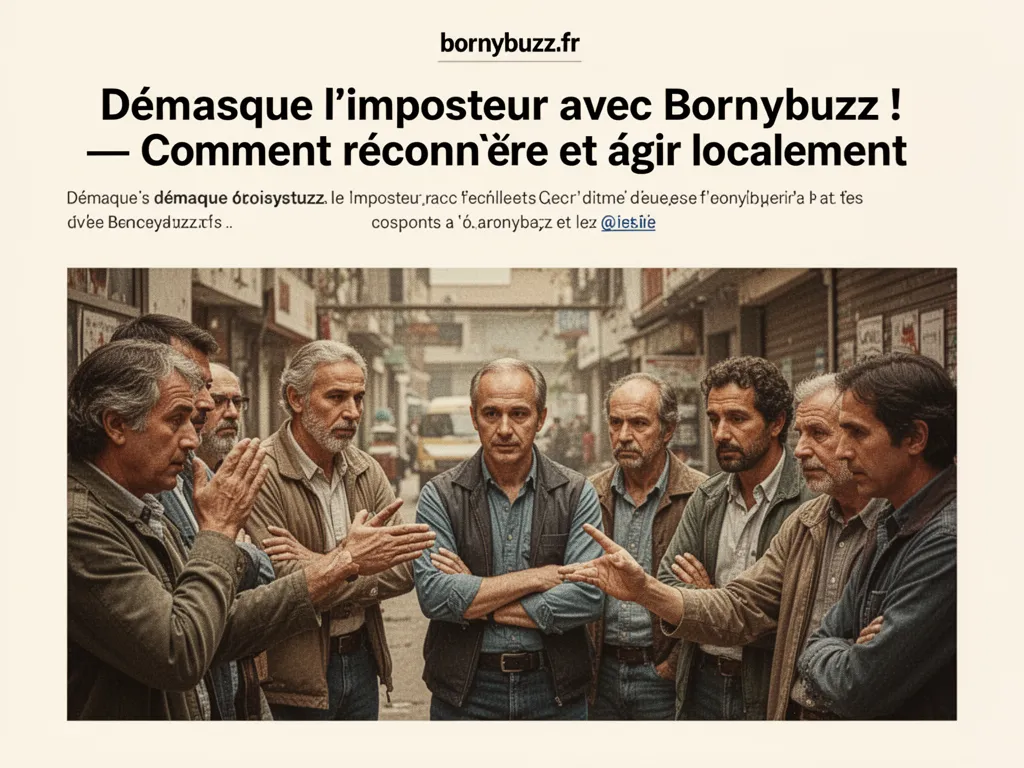 Démasque l'imposteur avec Bornybuzz ! : Comment reconnaître et agir localement