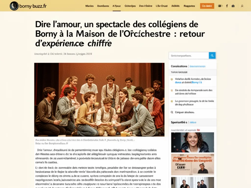 Dire l'amour, un spectacle des collégiens de Borny à la Maison de l'Orchestre : retour d'expérience chiffré