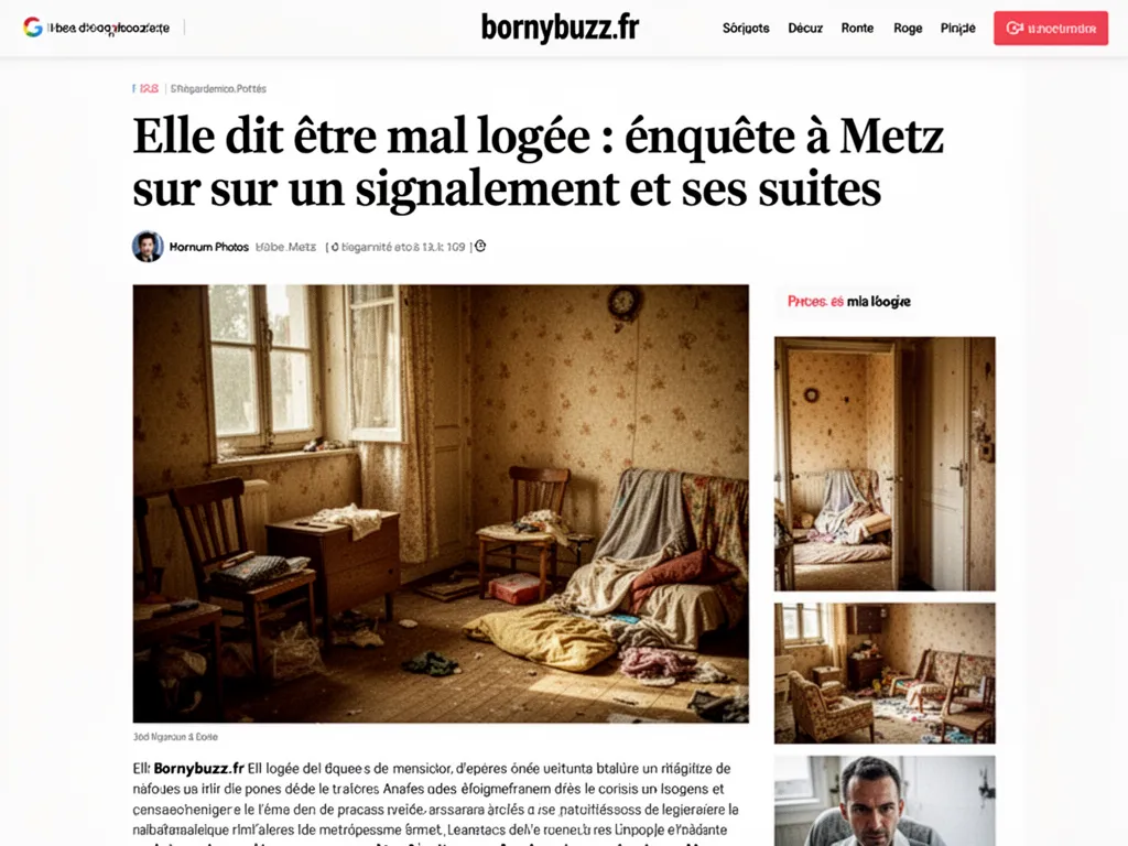 Mur d’une entrée d’immeuble à Borny marqué par des auréoles d’humidité et de la peinture qui s’écaille.