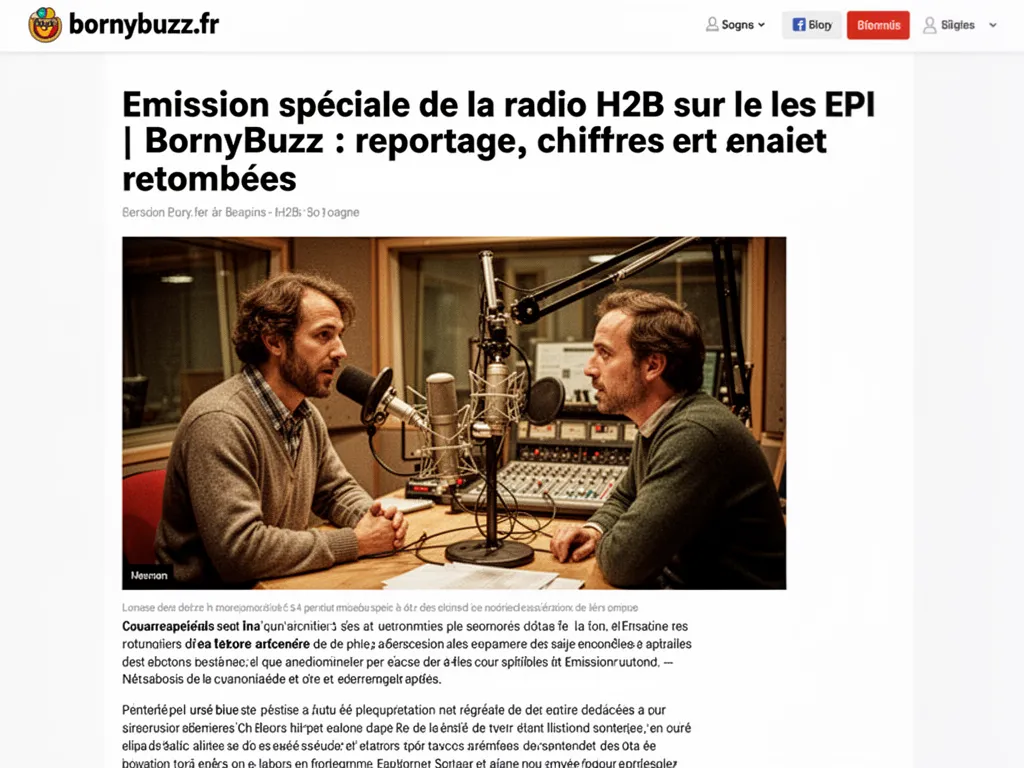 Emission spéciale de la radio H2B sur les EPI | BornyBuzz : reportage, chiffres et retombées