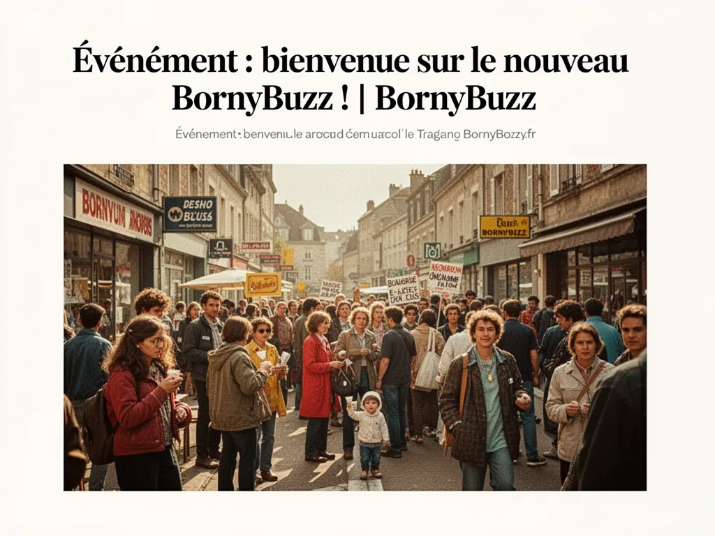 Événement : bienvenue sur le nouveau BornyBuzz ! | BornyBuzz