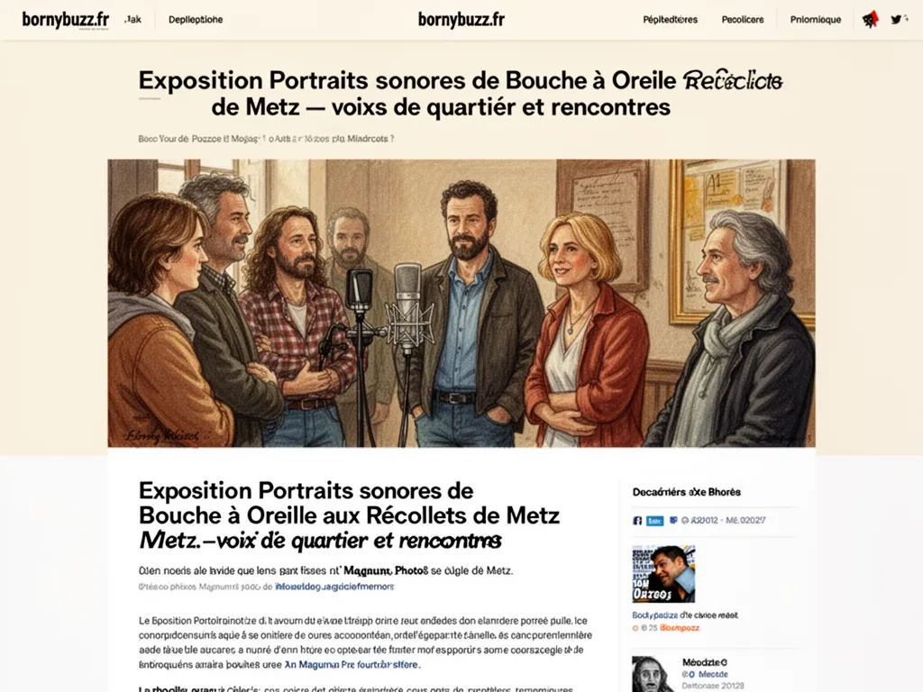 Exposition Portraits sonores de Bouche à Oreille aux Récollets de Metz : voix de quartier et rencontres