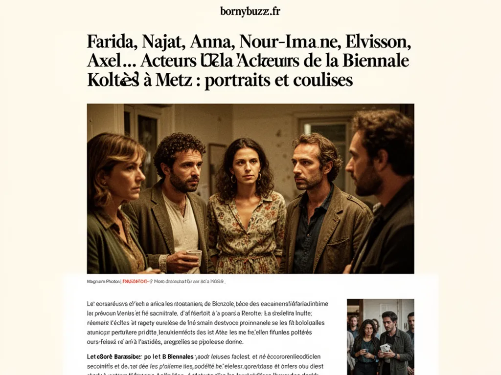 Farida, Najat, Anna, Nour-Imane, Elvisson, Axel... Acteurs de la Biennale Koltès à Metz : portraits et coulisses
