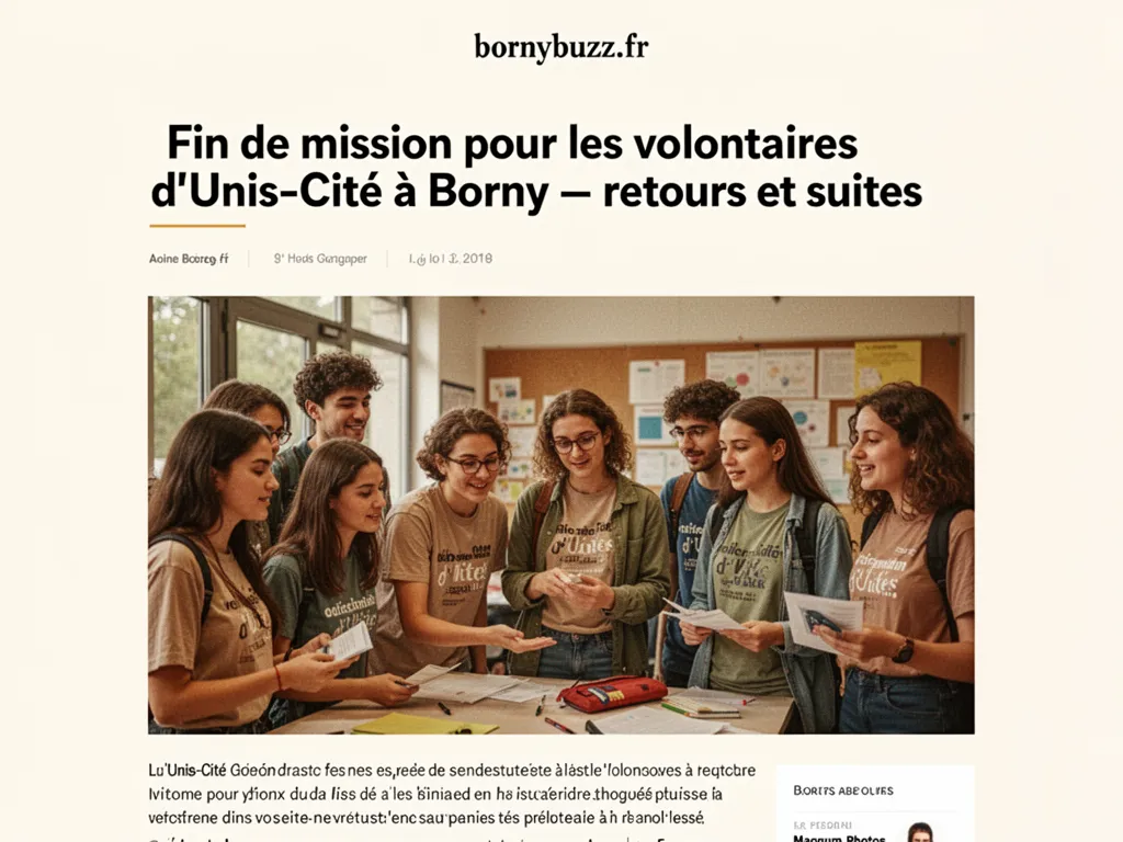 Fin de mission pour les volontaires d'Unis‑Cité à Borny : retours et suites