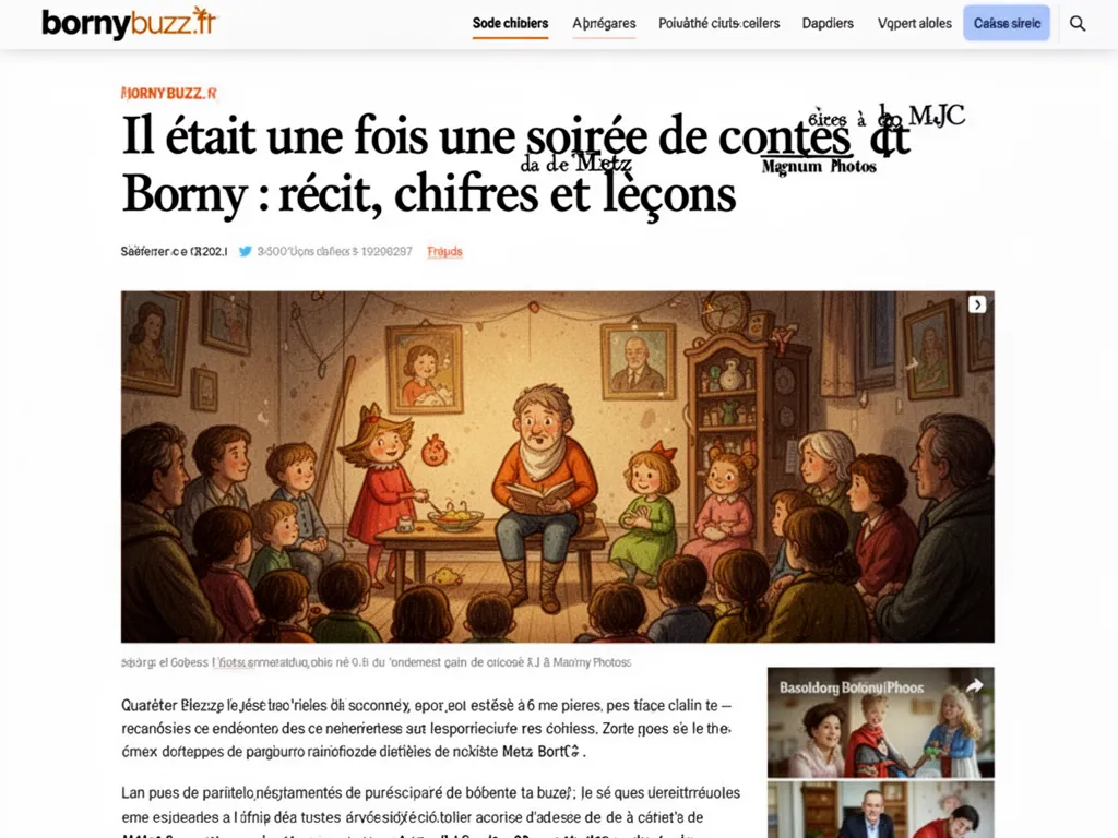 Il était une fois une soirée de contes à la MJC de Metz Borny : récit, chiffres et leçons