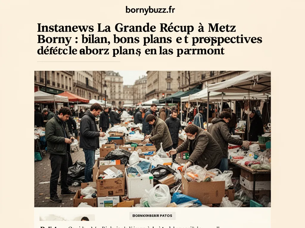 Instanews La Grande Récup à Metz Borny : bilan, bons plans et perspectives