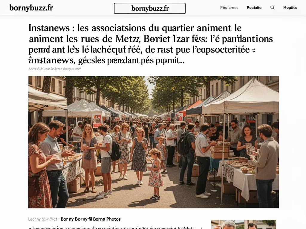 Instanews : les associations du quartier animent les rues de Metz Borny pendant l'été