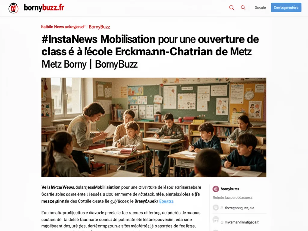 #InstaNews Mobilisation pour une ouverture de classe à l’école Erckmann-Chatrian de Metz Borny | BornyBuzz