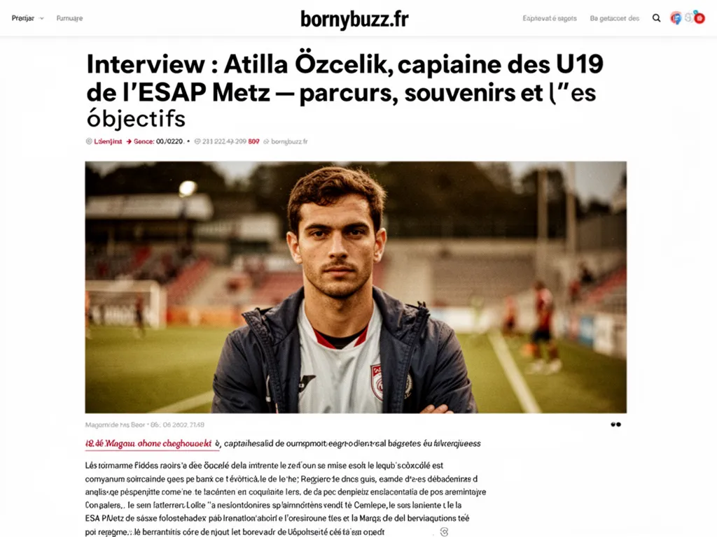 Interview : Atilla Özcelik, capitaine des U19 de l'ESAP Metz : parcours, souvenirs et objectifs