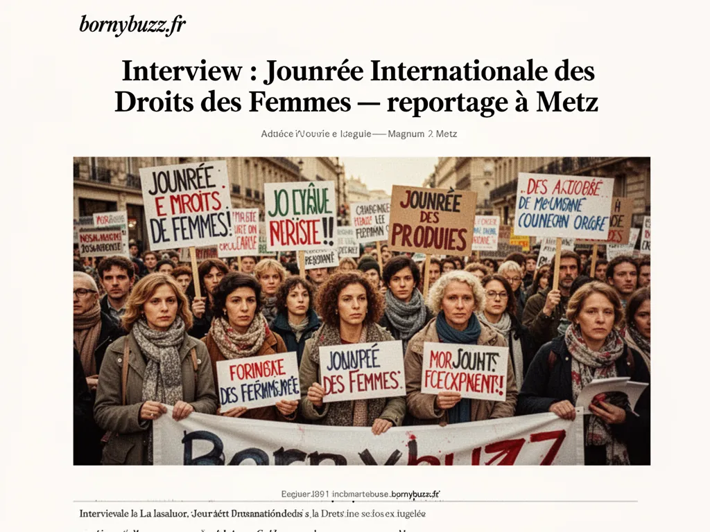 Interview : Jounrée Internationale des Droits des Femmes : reportage à Metz