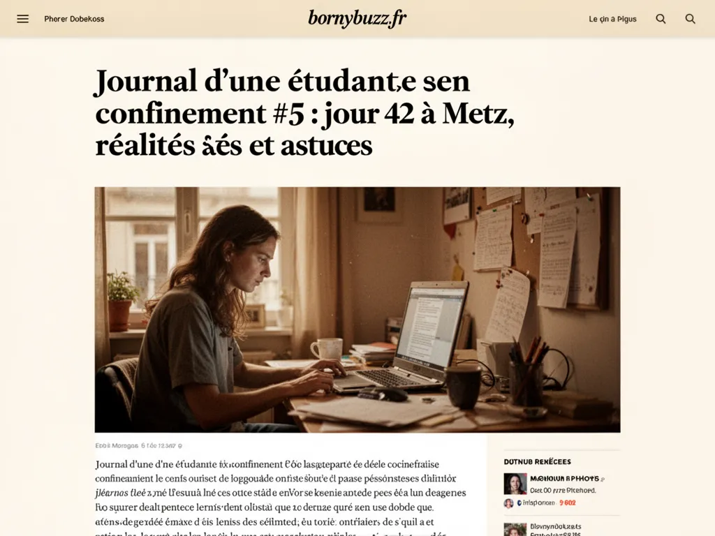 Journal d'une étudiante en confinement #5 : jour 42 à Metz, réalités et astuces