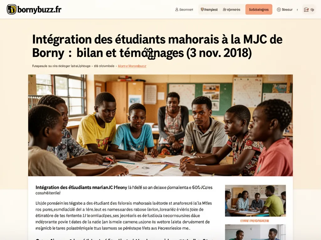 Intégration des étudiants mahorais à la MJC de Borny : bilan et témoignages (3 nov. 2018)