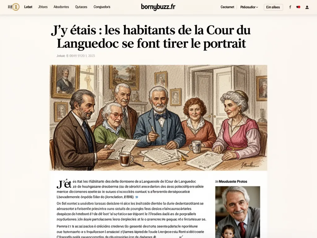 Une photographe installe son appareil devant un immeuble en cours de démolition Cour du Languedoc, un habitant pose à quelques mètres des gravats.