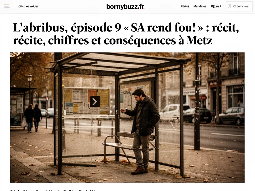 L'abribus, épisode 9 « SA rend fou! » : récit, chiffres et conséquences à Metz