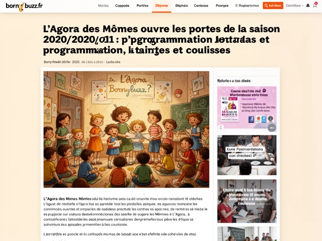 L'Agora des Mômes ouvre les portes de la saison 2020/2021 : programmation, tarifs et coulisses