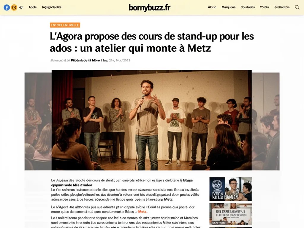 L'Agora propose des cours de stand-up pour les ados : un atelier qui monte à Metz