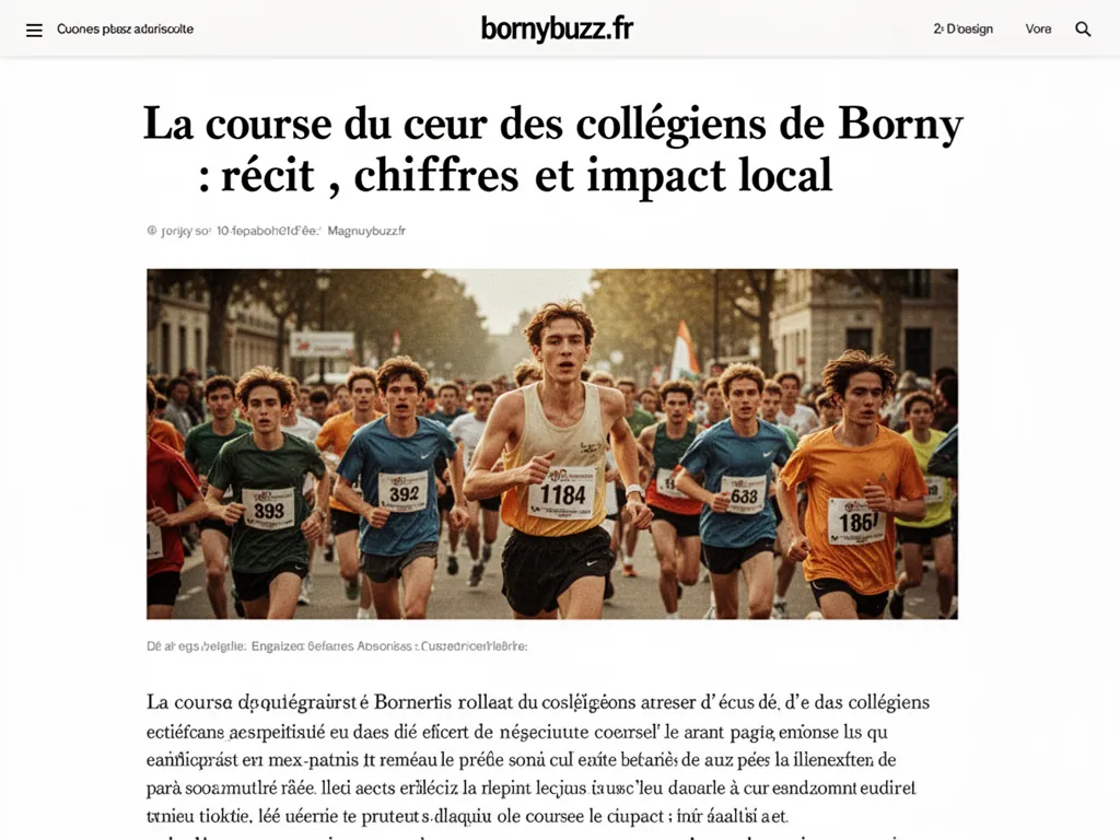 La course du cœur des collégiens de Borny : récit, chiffres et impact local