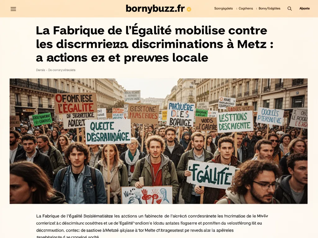La Fabrique de l'Égalité mobilise contre les discriminations à Metz : actions et preuves locales