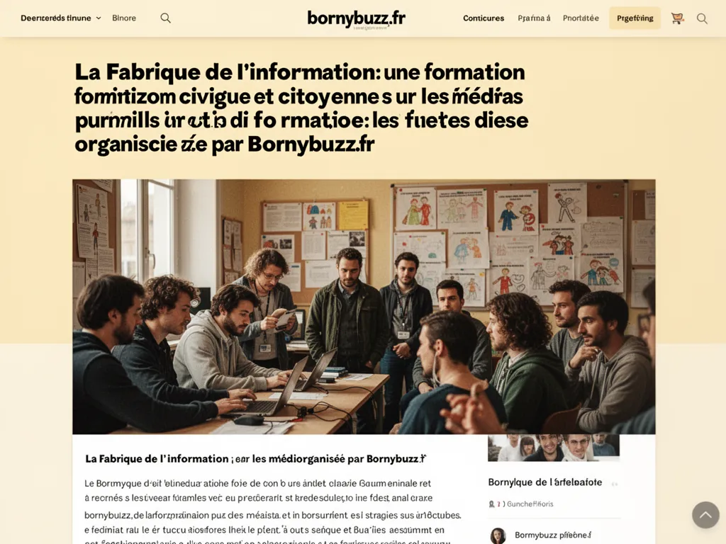 La Fabrique de l'information : une formation civique et citoyenne sur les médias organisée par Bornybuzz