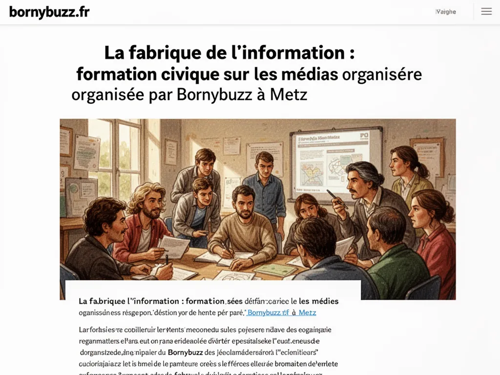 La fabrique de l'information : formation civique sur les médias organisée par Bornybuzz à Metz
