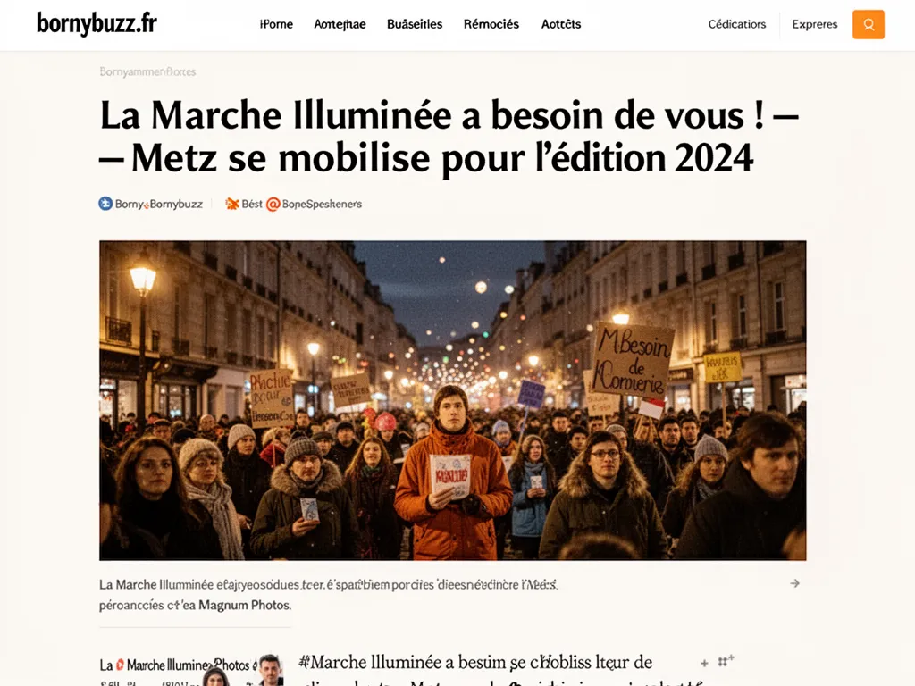 La Marche Illuminée a besoin de vous ! : Metz se mobilise pour l'édition 2024