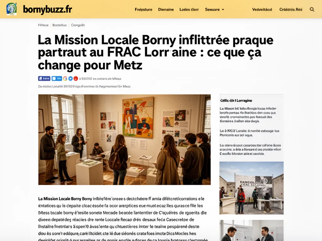 La Mission Locale Borny infiltrée presque partout au FRAC Lorraine : ce que ça change pour Metz
