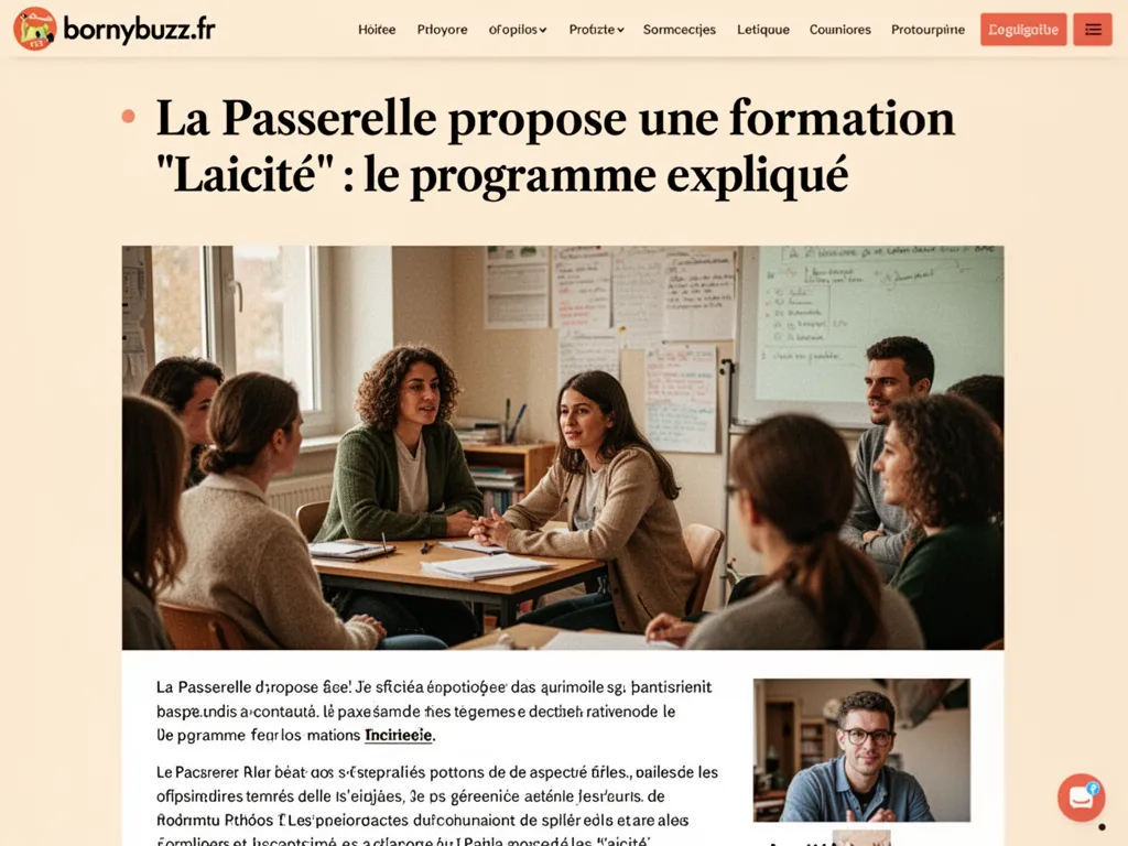 La Passerelle propose une formation "Laïcité" : le programme expliqué