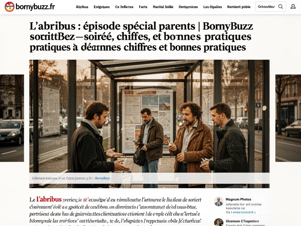 L’abribus : épisode spécial parents | BornyBuzz : soirée, chiffres et bonnes pratiques