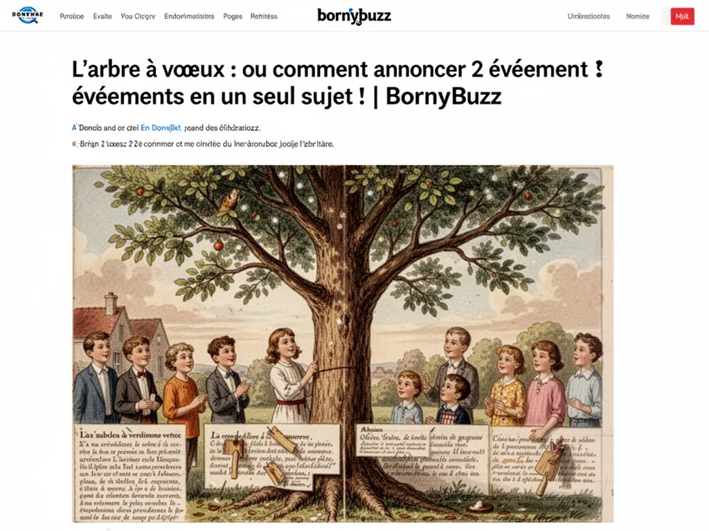 L’arbre à vœux : ou comment annoncer 2 événements en un seul sujet ! | BornyBuzz
