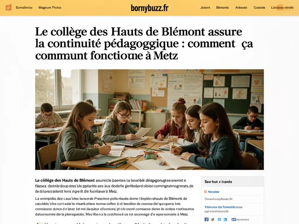 Le collège des Hauts de Blémont assure la continuité pédagogique : comment ça fonctionne à Metz