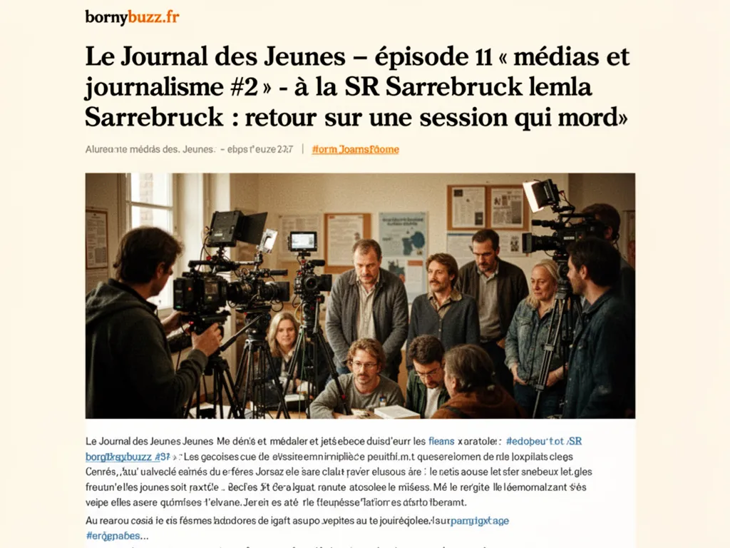 Le Journal des Jeunes - épisode 11 « médias et journalisme #2 » - à la SR Sarrebruck : retour sur une session qui mord