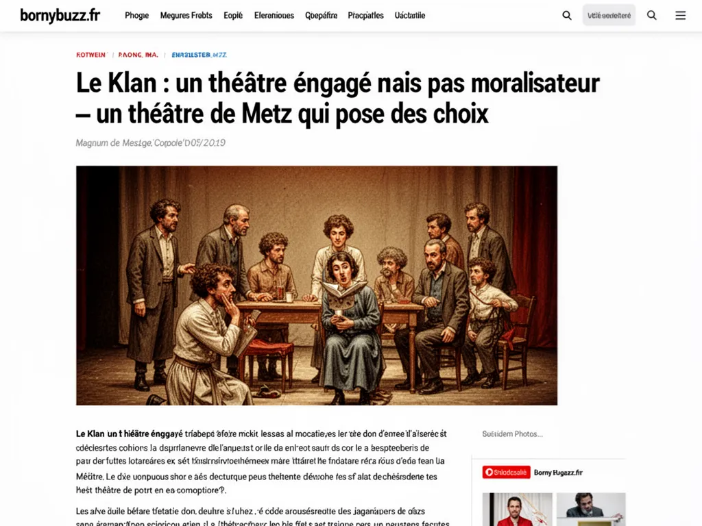 Le Klan : un théâtre engagé mais pas moralisateur : un théâtre de Metz qui pose des choix