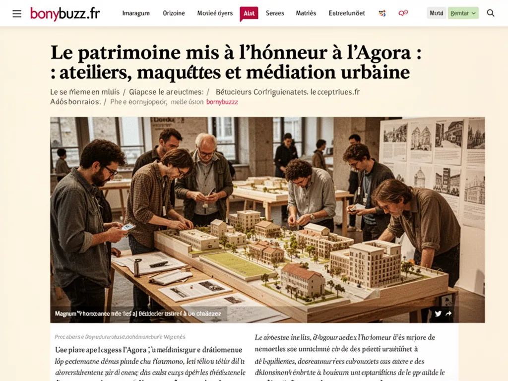 Le patrimoine mis à l'honneur à l'Agora : ateliers, maquettes et médiation urbaine