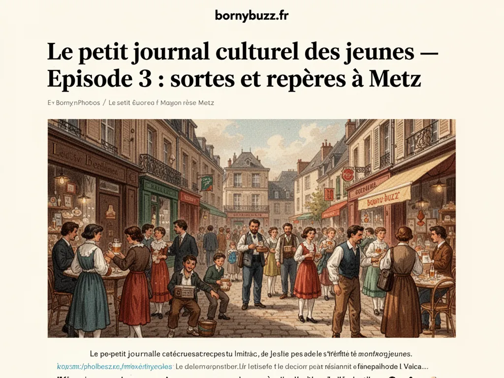Le petit journal culturel des jeunes : Épisode 3 : sorties et repères à Metz