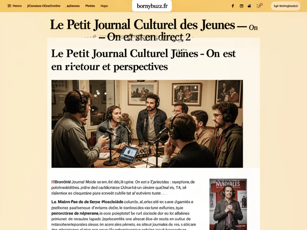 Le Petit Journal Culturel des Jeunes : On est en direct 2 : retour et perspectives