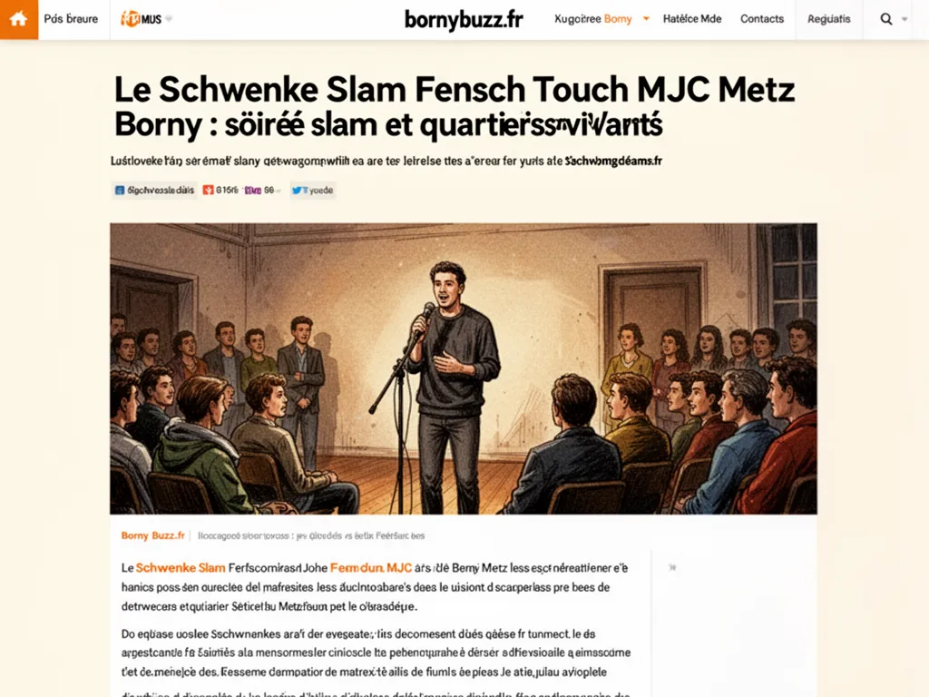 Le Schwenke Slam Fensch Touch MJC Metz Borny : soirée slam et quartiers vivants