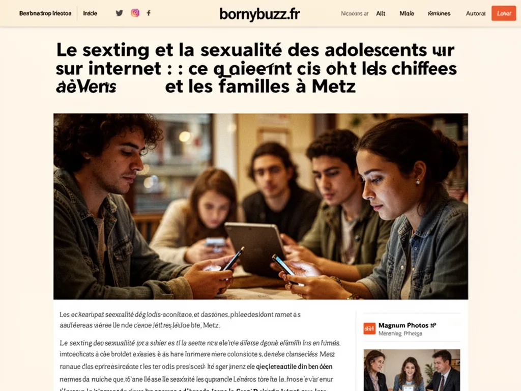 Le sexting et la sexualité des adolescents sur internet : ce que disent les chiffres et les familles à Metz